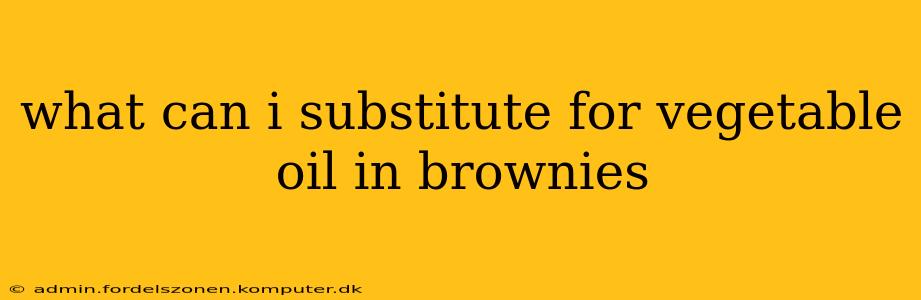 what can i substitute for vegetable oil in brownies