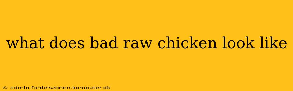 what does bad raw chicken look like