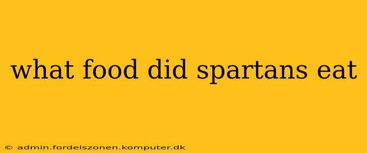 what food did spartans eat