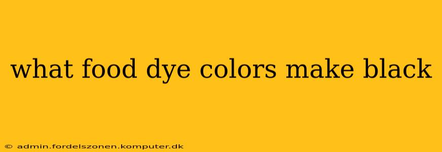 what food dye colors make black