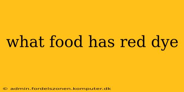 what food has red dye