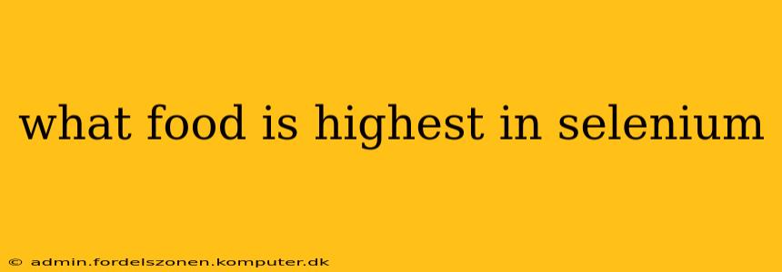 what food is highest in selenium