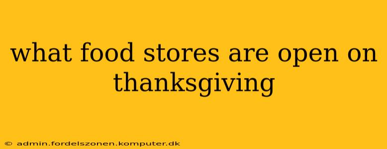 what food stores are open on thanksgiving