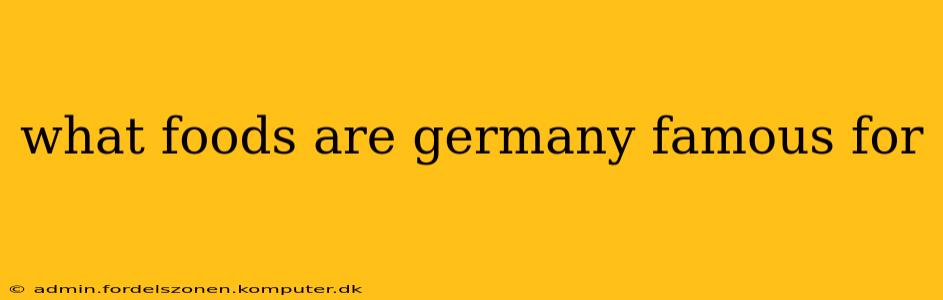 what foods are germany famous for