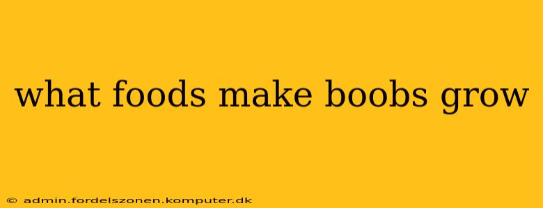 what foods make boobs grow