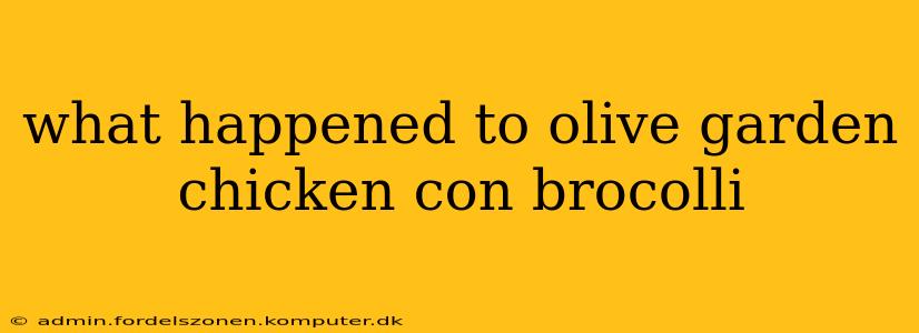 what happened to olive garden chicken con brocolli