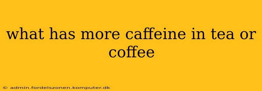 what has more caffeine in tea or coffee