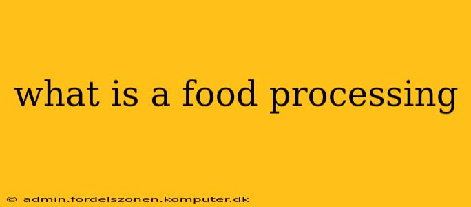 what is a food processing