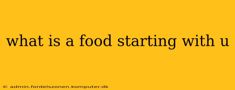 what is a food starting with u