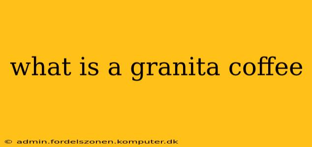 what is a granita coffee