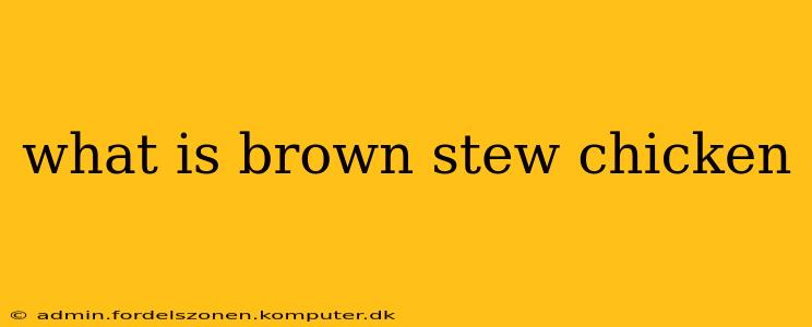 what is brown stew chicken