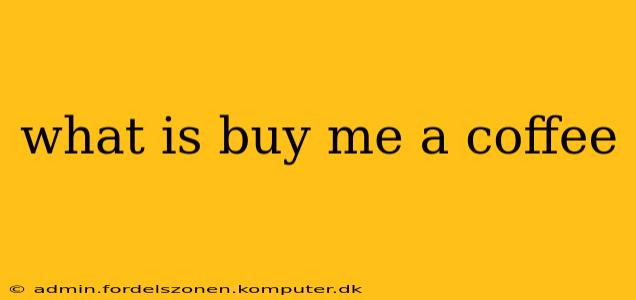 what is buy me a coffee
