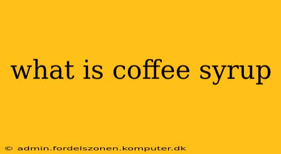 what is coffee syrup