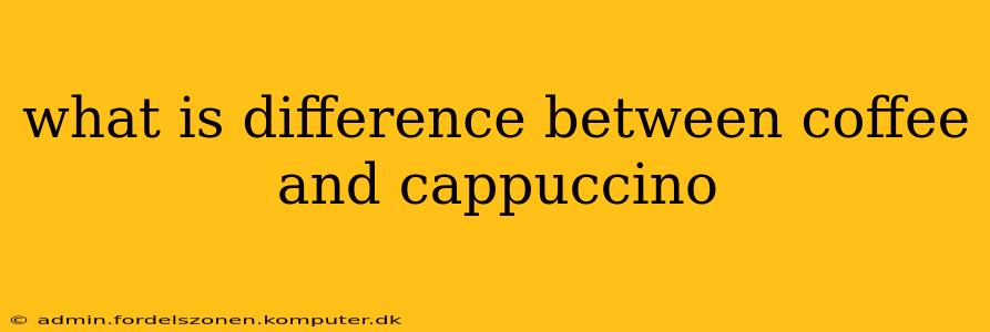 what is difference between coffee and cappuccino