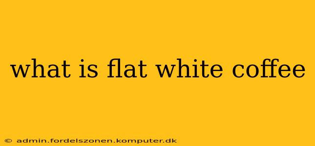 what is flat white coffee