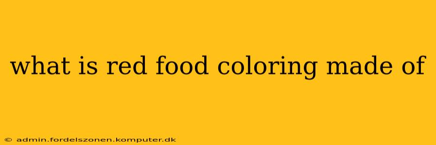 what is red food coloring made of
