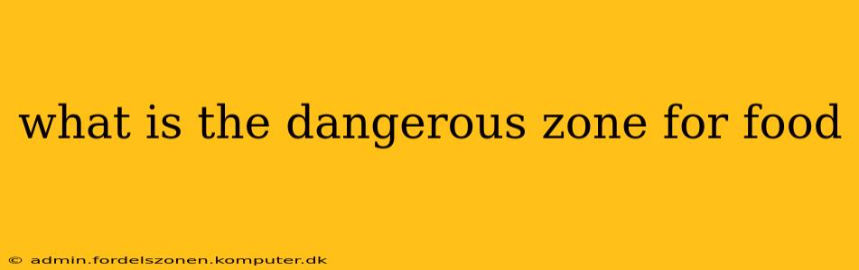 what is the dangerous zone for food