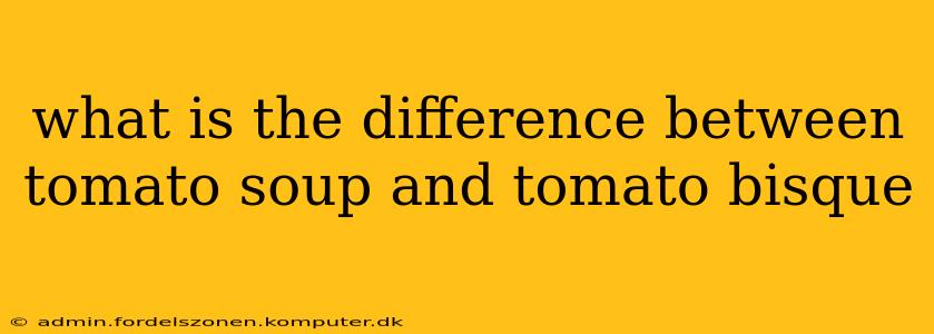 what is the difference between tomato soup and tomato bisque