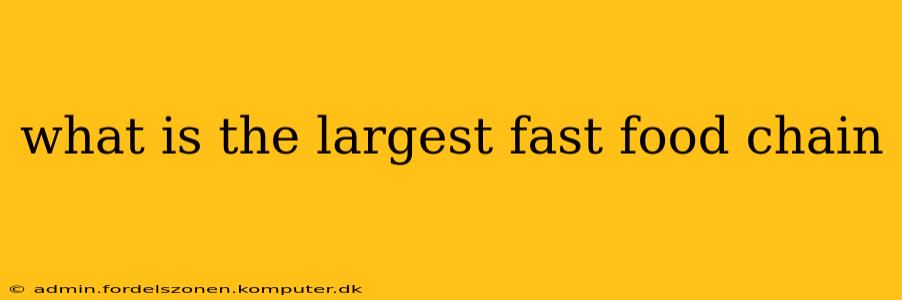 what is the largest fast food chain