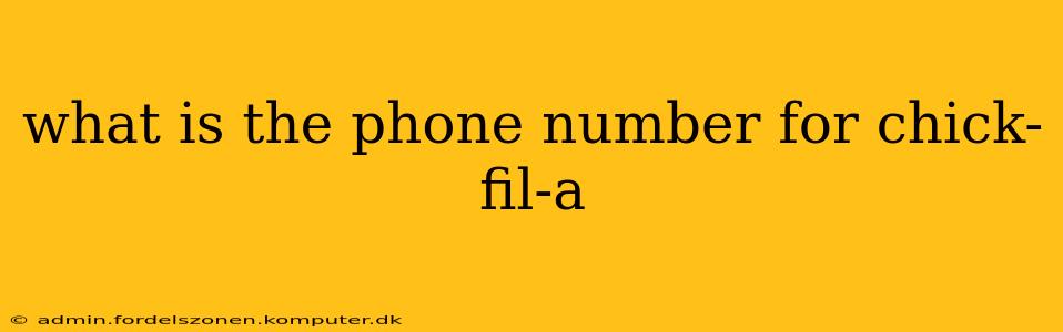 what is the phone number for chick-fil-a