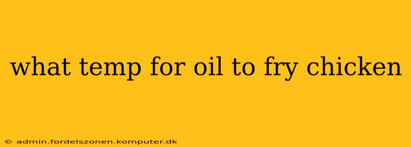 what temp for oil to fry chicken