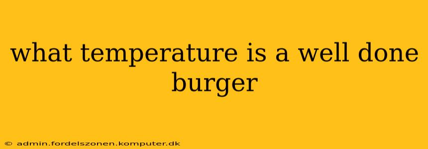 what temperature is a well done burger
