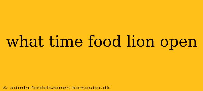 what time food lion open