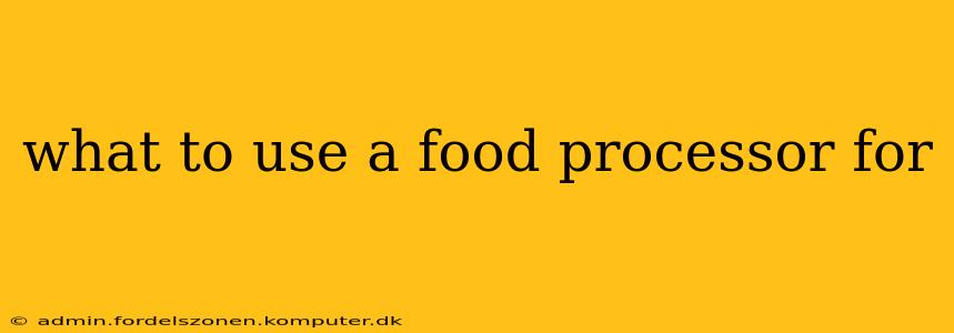 what to use a food processor for