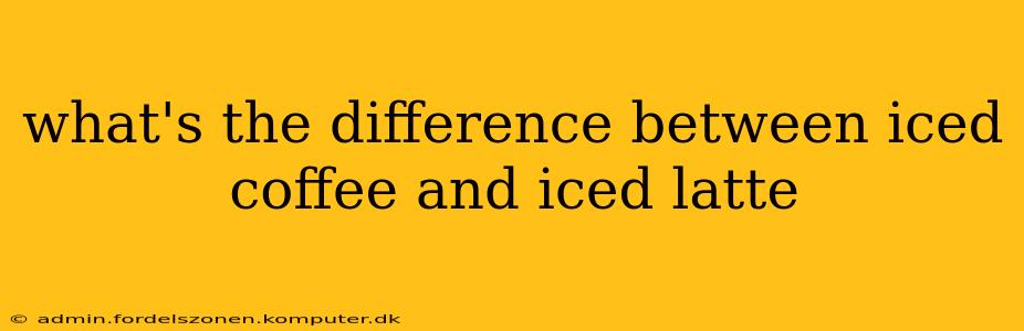 what's the difference between iced coffee and iced latte