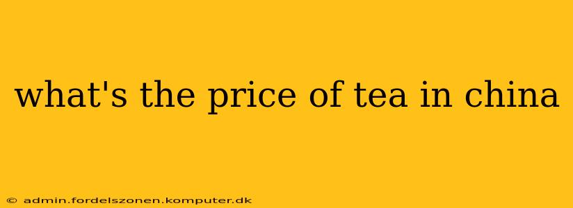 what's the price of tea in china