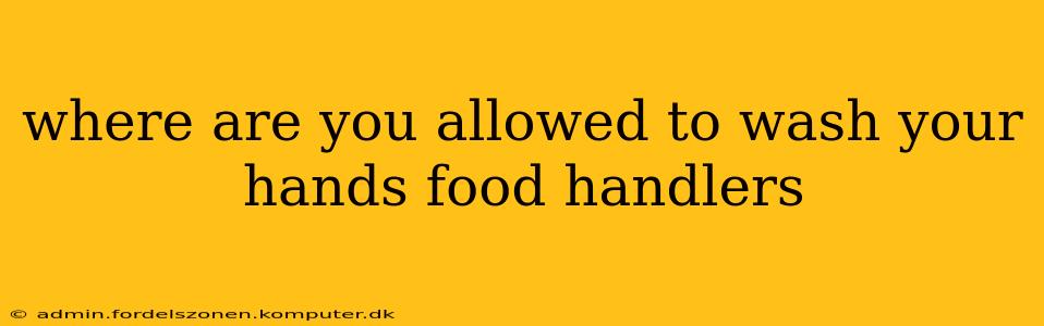 where are you allowed to wash your hands food handlers