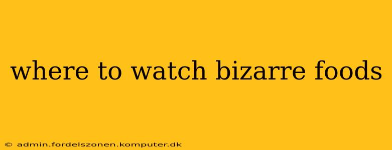 where to watch bizarre foods