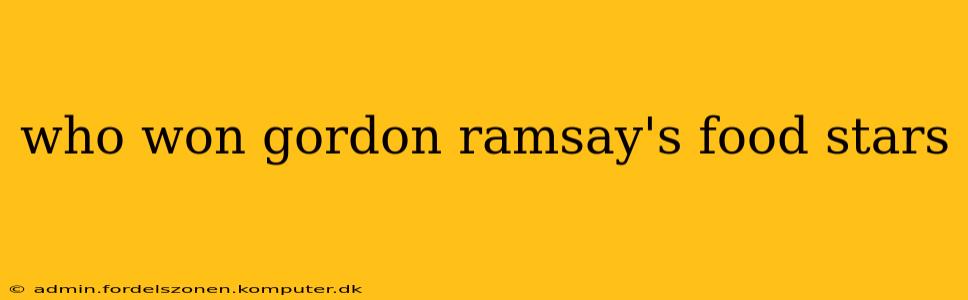 who won gordon ramsay's food stars