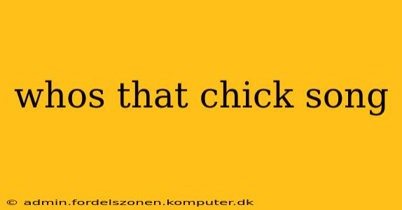 whos that chick song