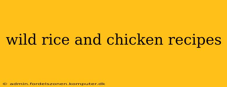 wild rice and chicken recipes