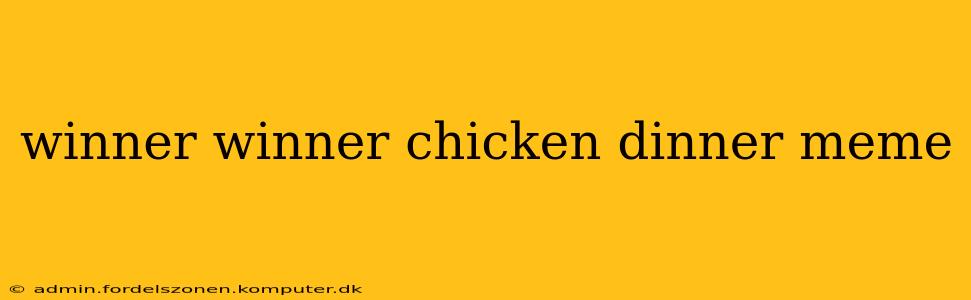 winner winner chicken dinner meme
