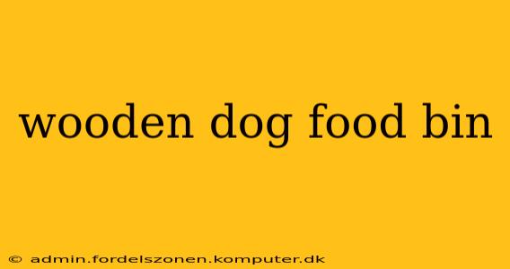 wooden dog food bin