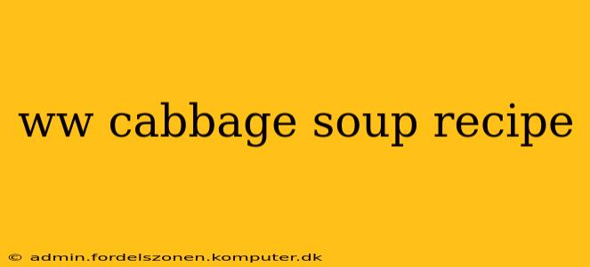 ww cabbage soup recipe