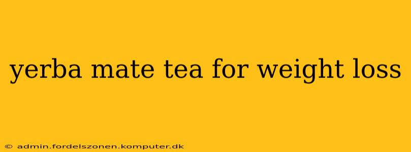 yerba mate tea for weight loss