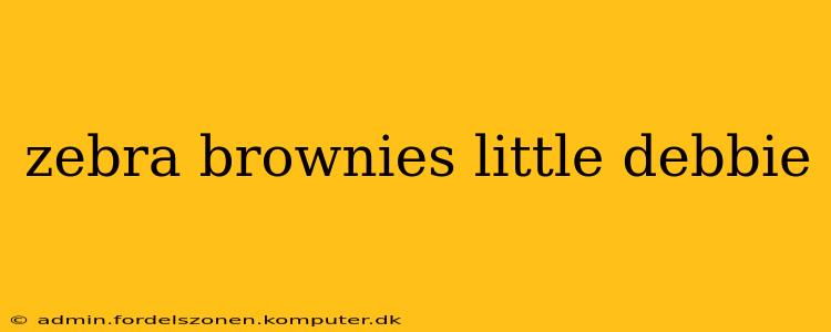 zebra brownies little debbie