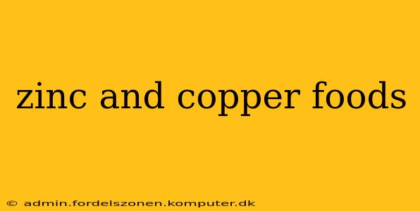 zinc and copper foods